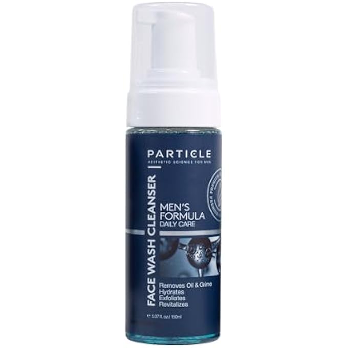 PARTICLE MENS FACE WASH - ANTI AGING FACE CLEANSER FOR MEN (5.07 OZ) - DAILY MOISTURIZING FACE WASH FOR MEN - REVITALIZES, HYDRATES & SOOTHES, ALL SKIN TYPES & ALL AGES - Image 1